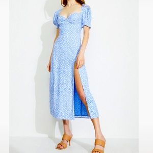 MIDI Floral Dress with Slit